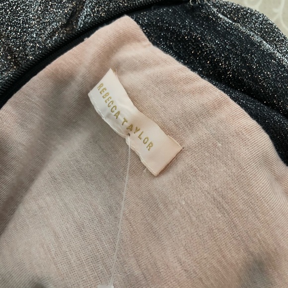 REBECCA TAYLOR METTALIC RUCHED DRESS S - Picture 4 of 5